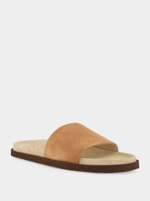 Brunello Cucinelli Beige Leather Slide Slippers