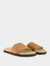 Brunello Cucinelli Beige Leather Slide Slippers