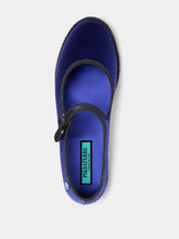 Piedaterre Blue Mary Jane Satin Flats