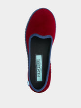 Piedaterre Modigliani Bicolore Flats in Bordeaux Sipario and Blue Velvet