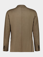 Boglioli Brown Single-Breasted Wool Blend Blazer