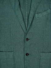 Boglioli Green Linen Notch-Lapel Jacket