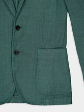 Boglioli Green Linen Notch-Lapel Jacket