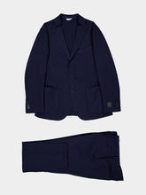 Boglioli Navy Blue Virgin Wool 2-Button Suit