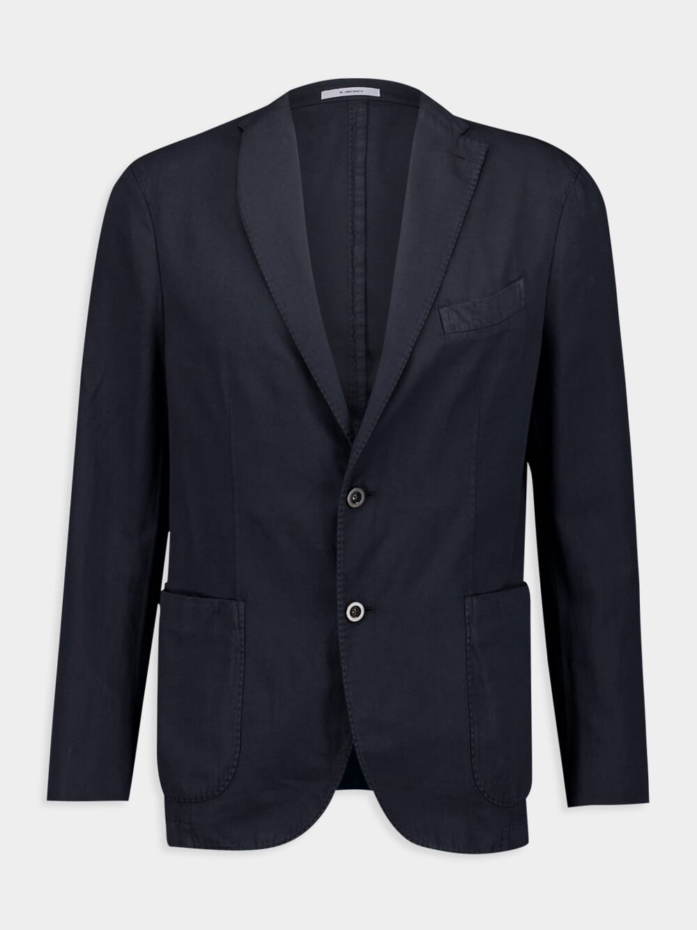 Navy Blue Cotton-Linen Full Suit