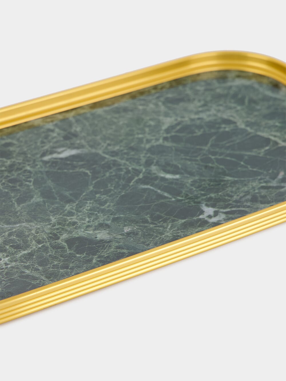 Gold and Green Marble Coffee Tray