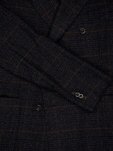 Boglioli Dark Grey Double-Breasted Wool-Silk Blazer