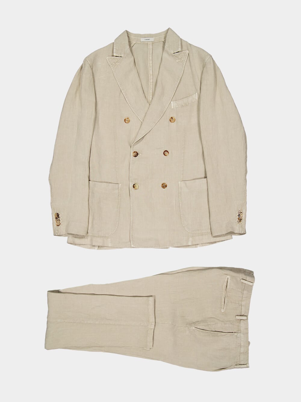 Beige Linen Suit