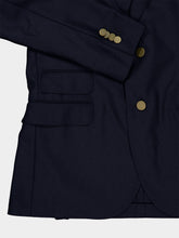Boglioli Navy Blue Wool Hopsack K-Jacket