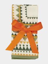 La DoubleJ Set of 2 Geometric Italian Linen Napkins