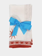 La DoubleJ Set Of 2 Date Palms Brick Large Napkins