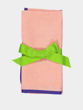 La DoubleJ Set Of 2 Pink Rainbow Large Napkins