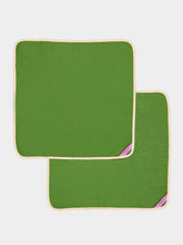 La DoubleJ Set Of 2 Green Rainbow Large Napkins