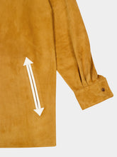 Paula Narcisa Golden Brown Suede Embroidered Cowboy Shirt