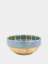 Madam Stoltz Hand-Painted Earthenware Blue Bowl