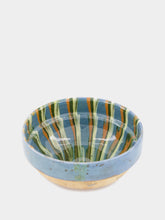 Madam Stoltz Hand-Painted Earthenware Blue Bowl