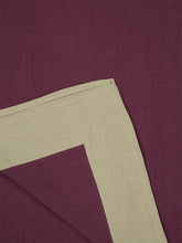 Borgo Delle Tovaglie Bauhaus Linen Tablecloth in Plum and Sand