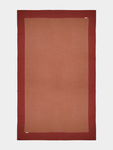 Borgo Delle Tovaglie Bauhaus Linen Large Tablecloth in Terracotta and Rust