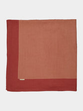 Borgo Delle Tovaglie Bauhaus Linen Large Tablecloth in Terracotta and Rust