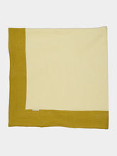 Borgo Delle Tovaglie Bauhaus Linen Large Tablecloth in Mustard and Ivory