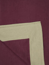 Borgo Delle Tovaglie Bauhaus Linen Tablecloth in Plum and Sand
