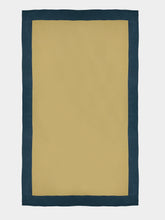 Borgo Delle Tovaglie Yellow and Deep Blue Linen Tablecloth