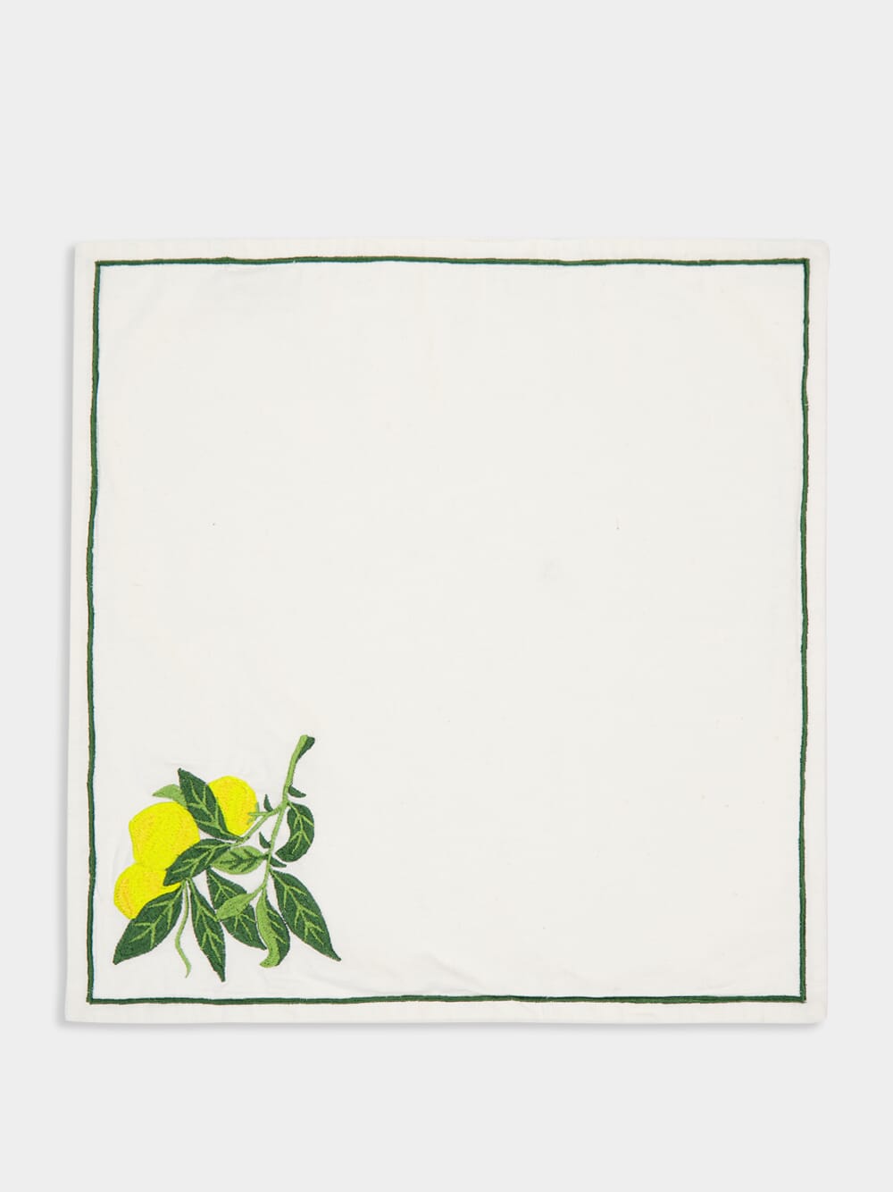 Tropical Lemons Cotton Embroidered Napkin