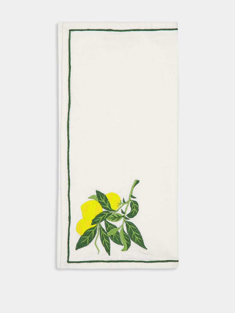 Tropical Lemons Cotton Embroidered Napkin