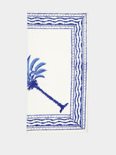 Les Ottomans Palm Breeze Blue Cotton Napkin