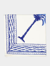 Les Ottomans Palm Breeze Blue Cotton Napkin