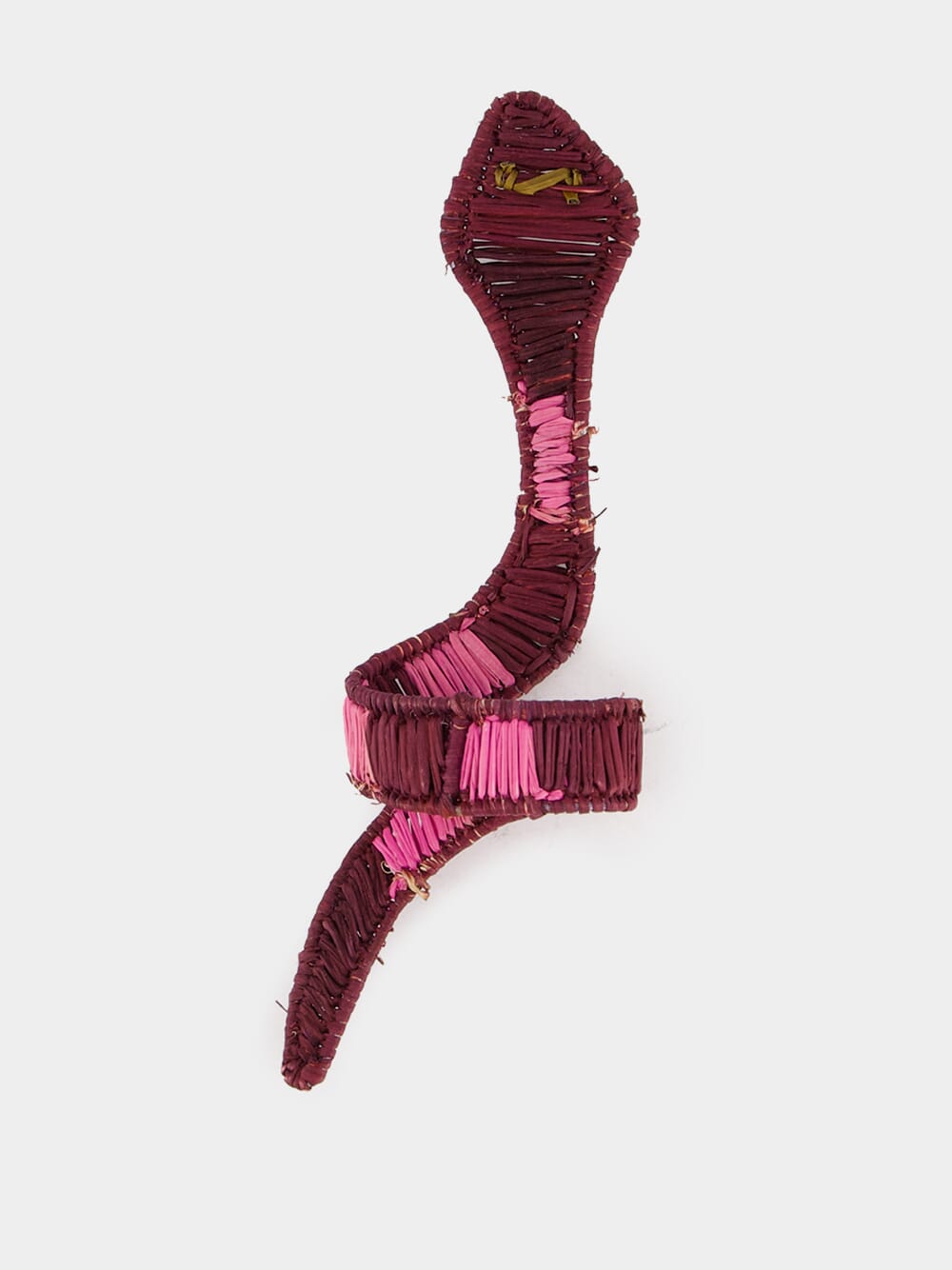 Burgundy Snake Iraca Napkin Ring