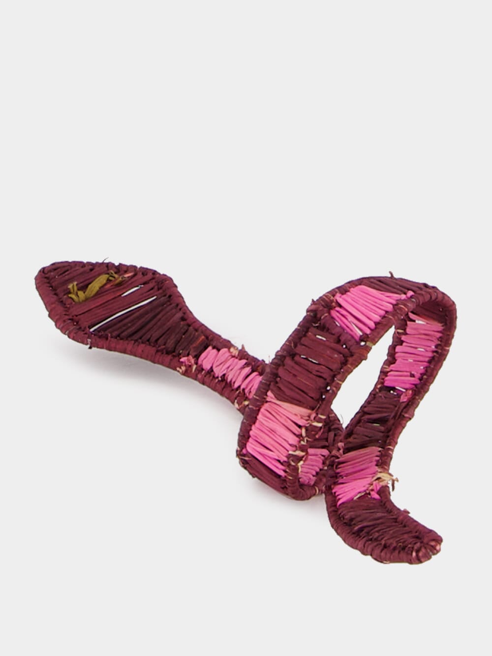 Burgundy Snake Iraca Napkin Ring