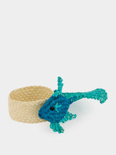 Coro Cora Aquamarine Toquilla Palm Fish Napkin Ring