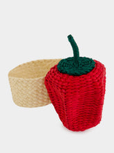 Coro Cora Red Toquilla Palm Bell Pepper Napkin Ring