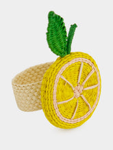 Coro Cora Yellow Toquilla Palm Lemon Slice Napkin Ring