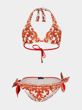 Dolce & Gabbana Orange Majolica Print Bikini