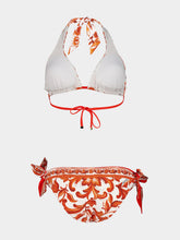 Dolce & Gabbana Orange Majolica Print Bikini