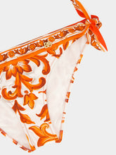 Dolce & Gabbana Orange Majolica Print Bikini