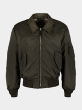 Tom Ford Military Green Satin Nylon Bomber