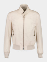 Tom Ford Ivory Fine Poplin Harrington Jacket