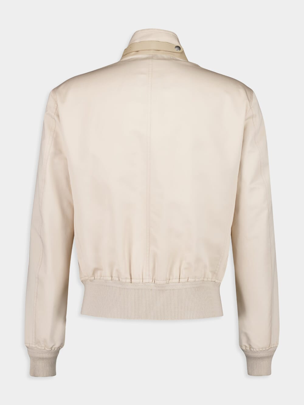 Ivory Fine Poplin Harrington Jacket