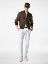 Tom Ford Dark Olive Suede Bomber Jacket