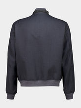 Tom Ford Grey Mélange Wool Bomber Jacket