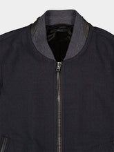 Tom Ford Grey Mélange Wool Bomber Jacket