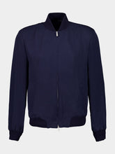 Boglioli Navy Blue Lyocell Bomber Jacket