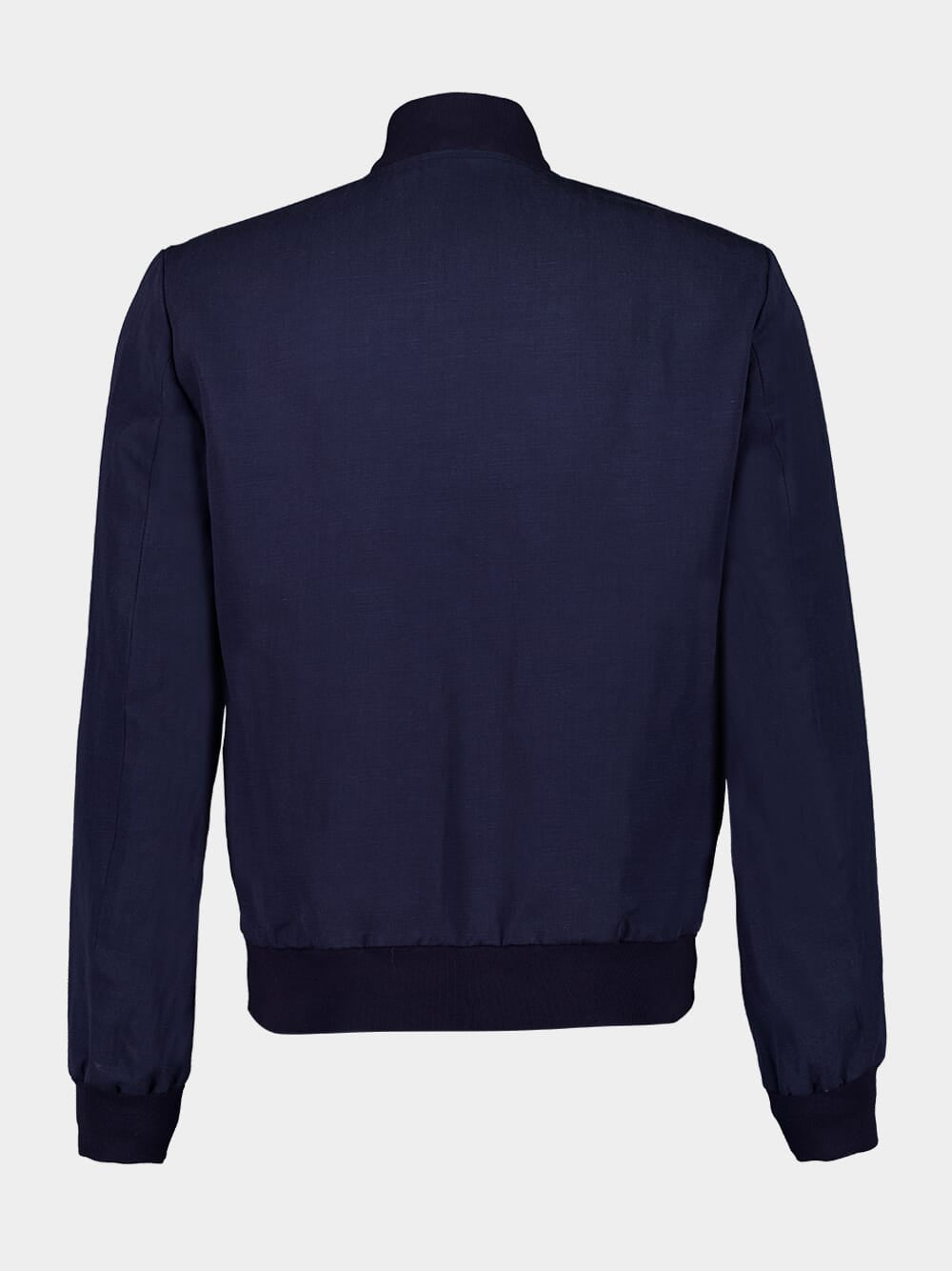 Navy Blue Lyocell Bomber Jacket