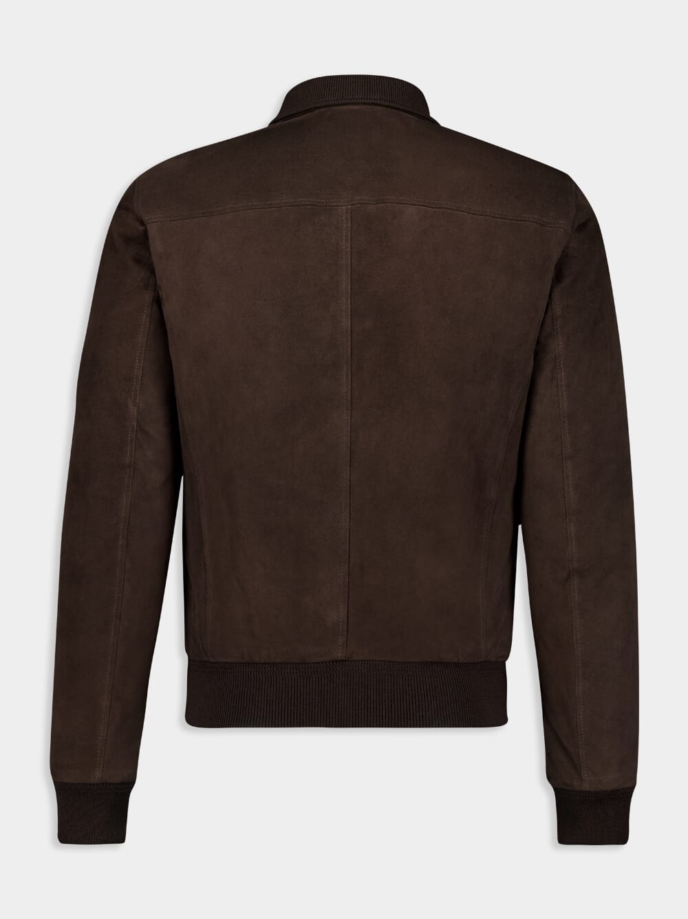 Zipped Leather Bomber Jacket