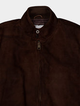 Boglioli Brown Suede Zip Bomber Jacket