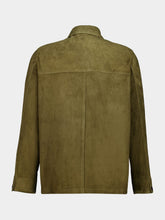 Boglioli Green Suede Utility Shirt Jacket