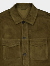 Boglioli Green Suede Utility Shirt Jacket